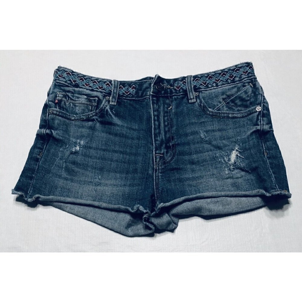 Vigoss The Jagger Jean Shorts Size 28 Womens Boho High Rise Distressed